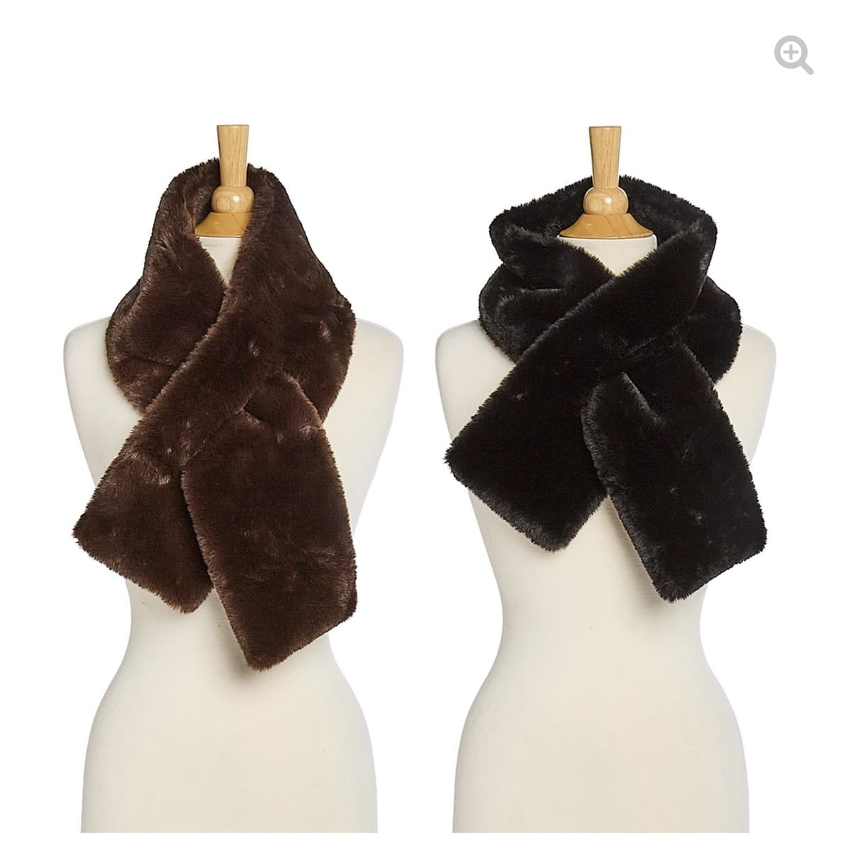 Faux Fur Scarf Two’s Company Scarf Black