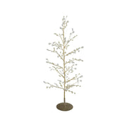 Faux Pearl, Acrylic Jewel & Metal Wire Tree with Glitter Base, Gold Creative Co-Op Home Decor