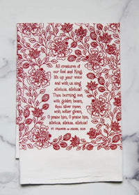 Thumbnail for Favorite Hymn Tea Towel Little Things Studio Kitchen Towel All Creatures of Our God & King