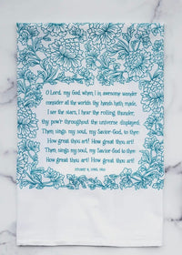 Thumbnail for Favorite Hymn Tea Towel Little Things Studio Kitchen Towel Great Is Thy Faithfulness