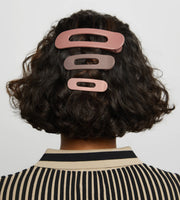 Flat Lay Claw Clip 3pc Flat - Ultra Glossy Terracotta KITSCH