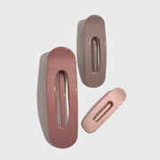 Flat Lay Claw Clip 3pc Flat - Ultra Glossy Terracotta KITSCH