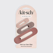Flat Lay Claw Clip 3pc Flat - Ultra Glossy Terracotta KITSCH