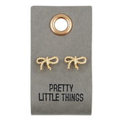 Fleur Jewelry with Leather Tag | Earrings Bow Santa Barbara Design Studio Earrings