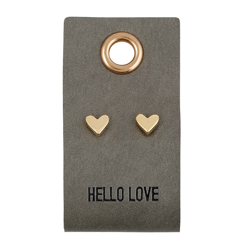 Fleur Jewelry with Leather Tag | Earrings Heart Creative Brands Earrings