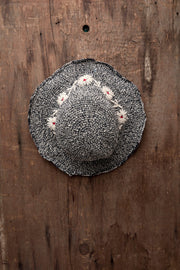 Fleur Salt & Coal Sun Hat UPF 35: Defined-Curve (Fixed Shape) By Many Hands