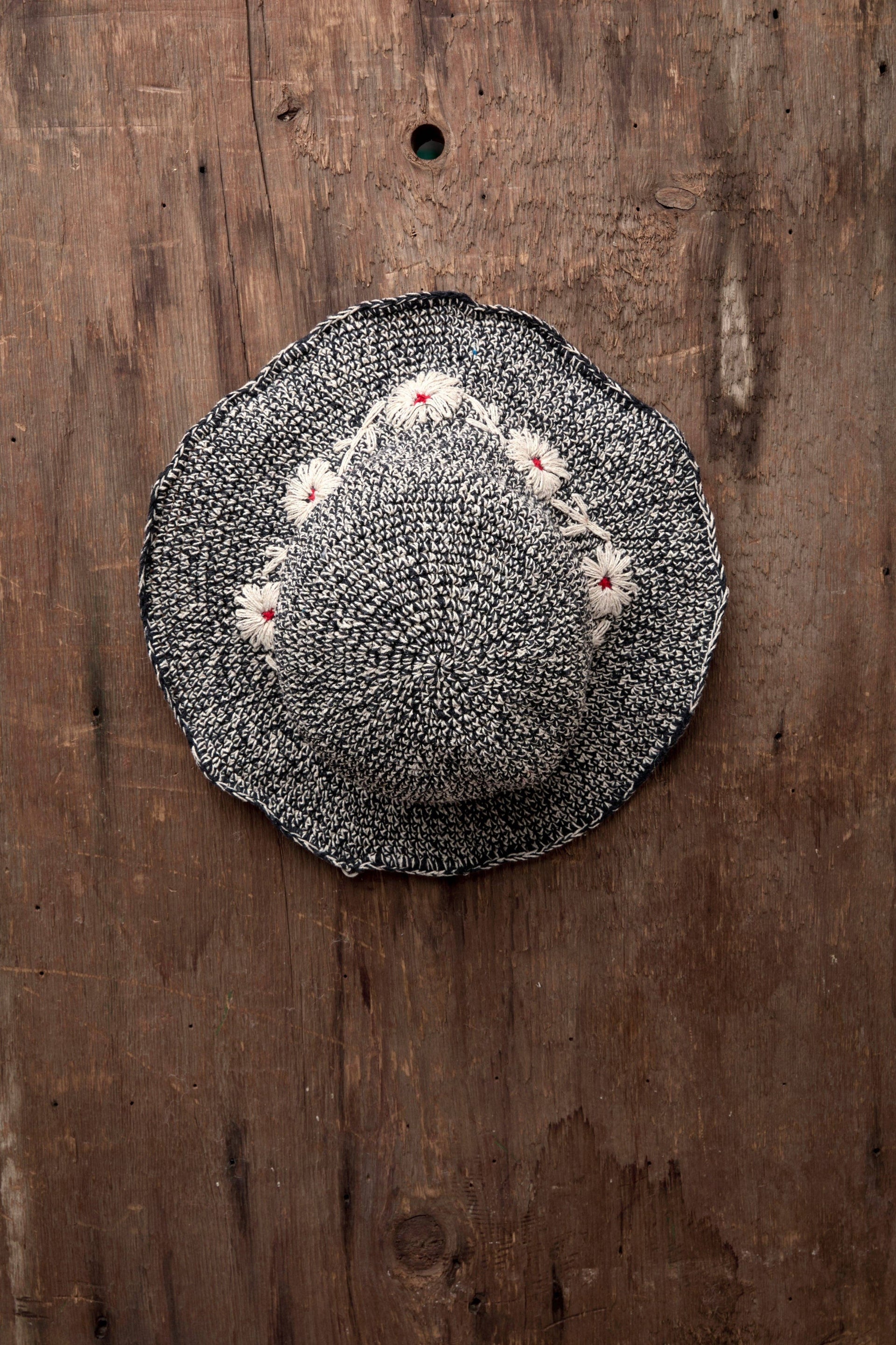 Fleur Salt & Coal Sun Hat UPF 35: Defined-Curve (Fixed Shape) By Many Hands