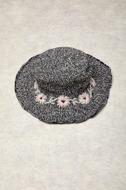 Fleur Salt & Coal Sun Hat UPF 35: Defined-Curve (Fixed Shape) By Many Hands