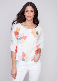 Thumbnail for Floral Off Shoulder Top Charlie B Small
