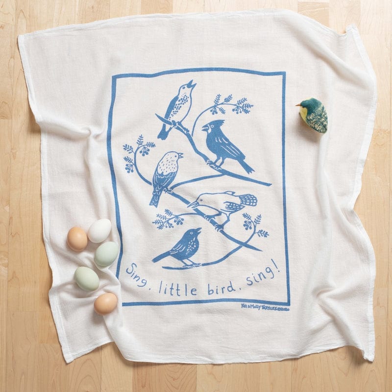 Flour Sack Dish Towel | Songbirds Kei & Molly Textiles, LLC Kitchen Towel