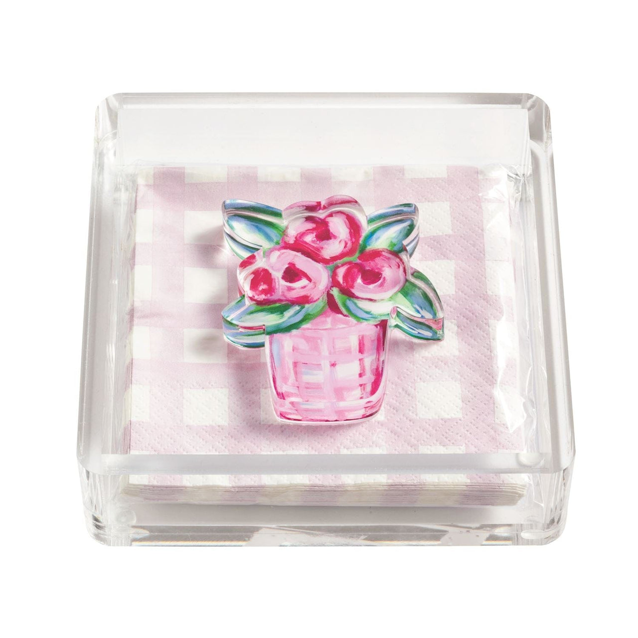 Flower Napkin Holder with Weight Mud Pie Napkins