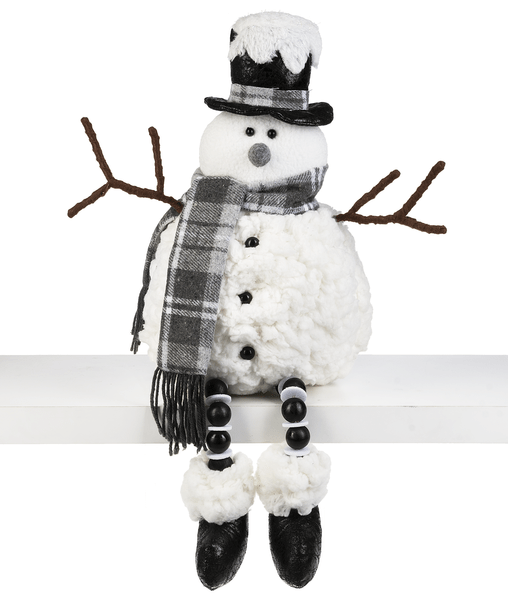 Fluffy Snowman Shelf Sitter Ganz Seasonal & Holiday Decorations
