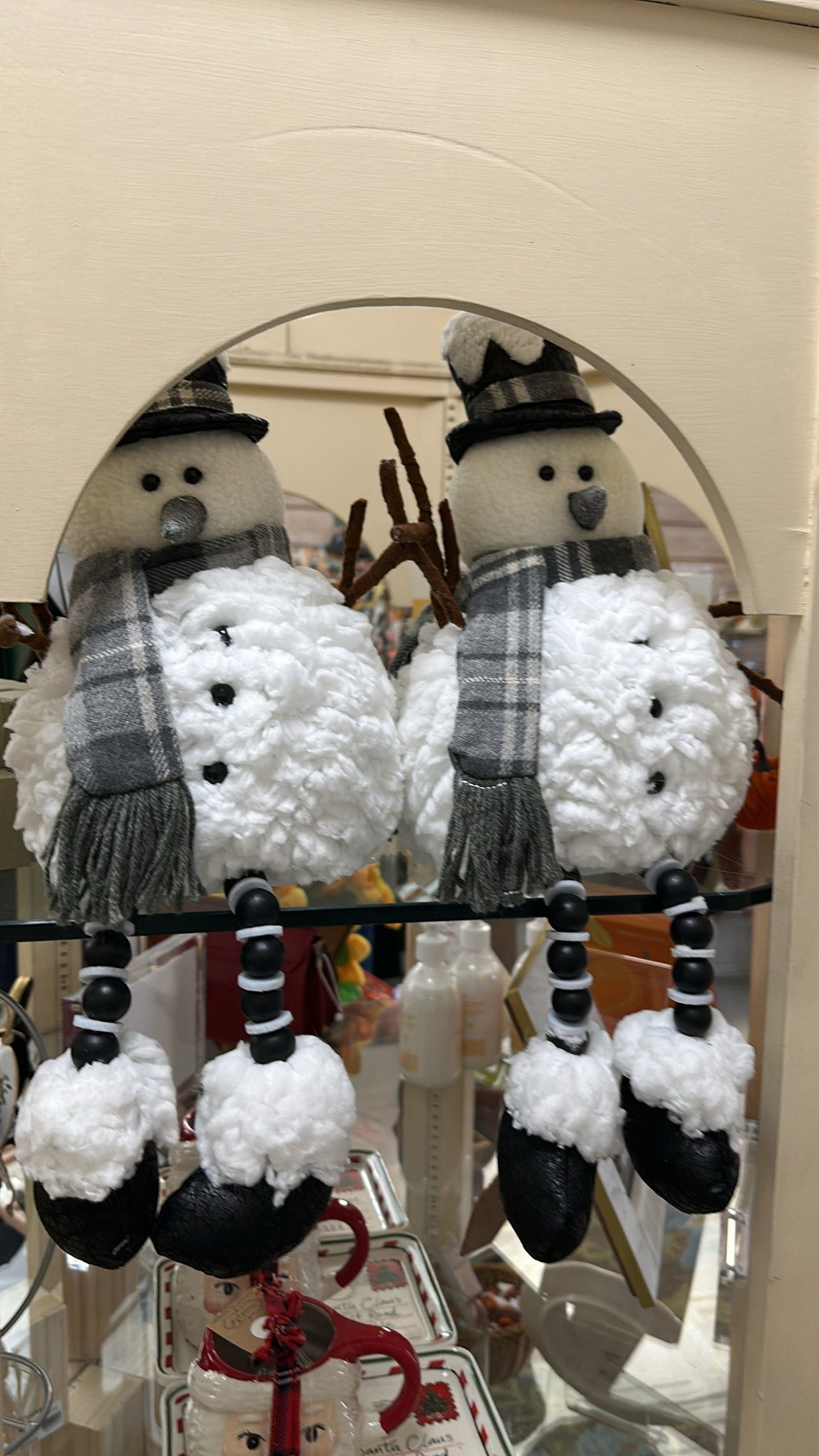 Fluffy Snowman Shelf Sitter Ganz Seasonal & Holiday Decorations