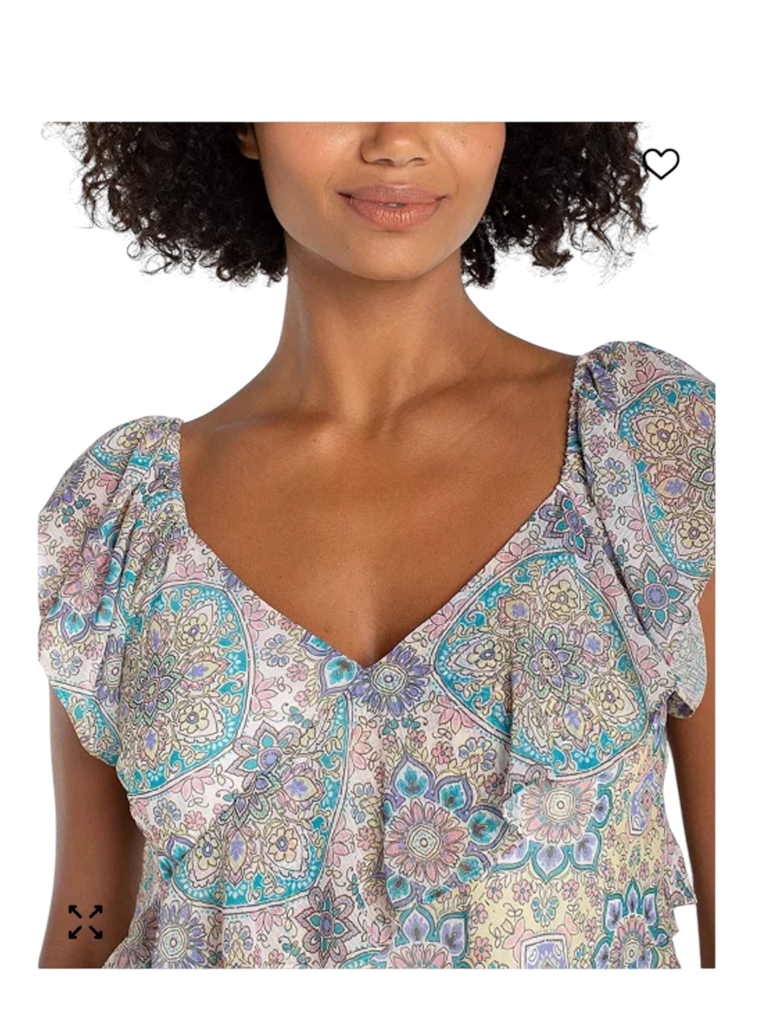 Flutter Sleeve Draped Top Liverpool Casual Top