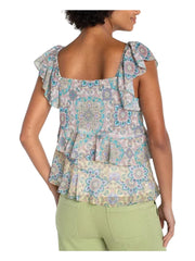 Flutter Sleeve Draped Top Liverpool Casual Top