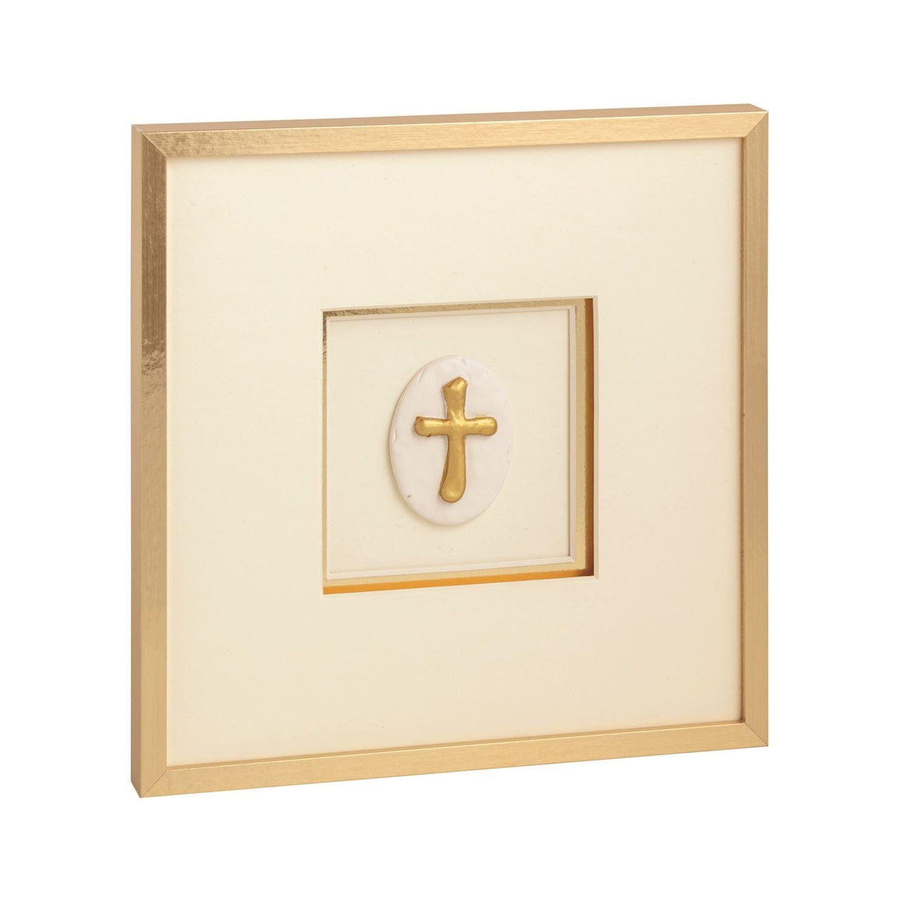 Framed Intaglia Cross Wall Art Mud Pie Artwork