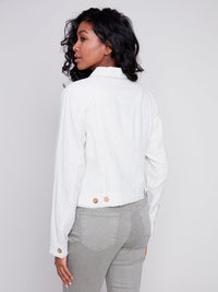 Thumbnail for Frayed Edge Twill Jacket by Charlie B Charlie B Coat