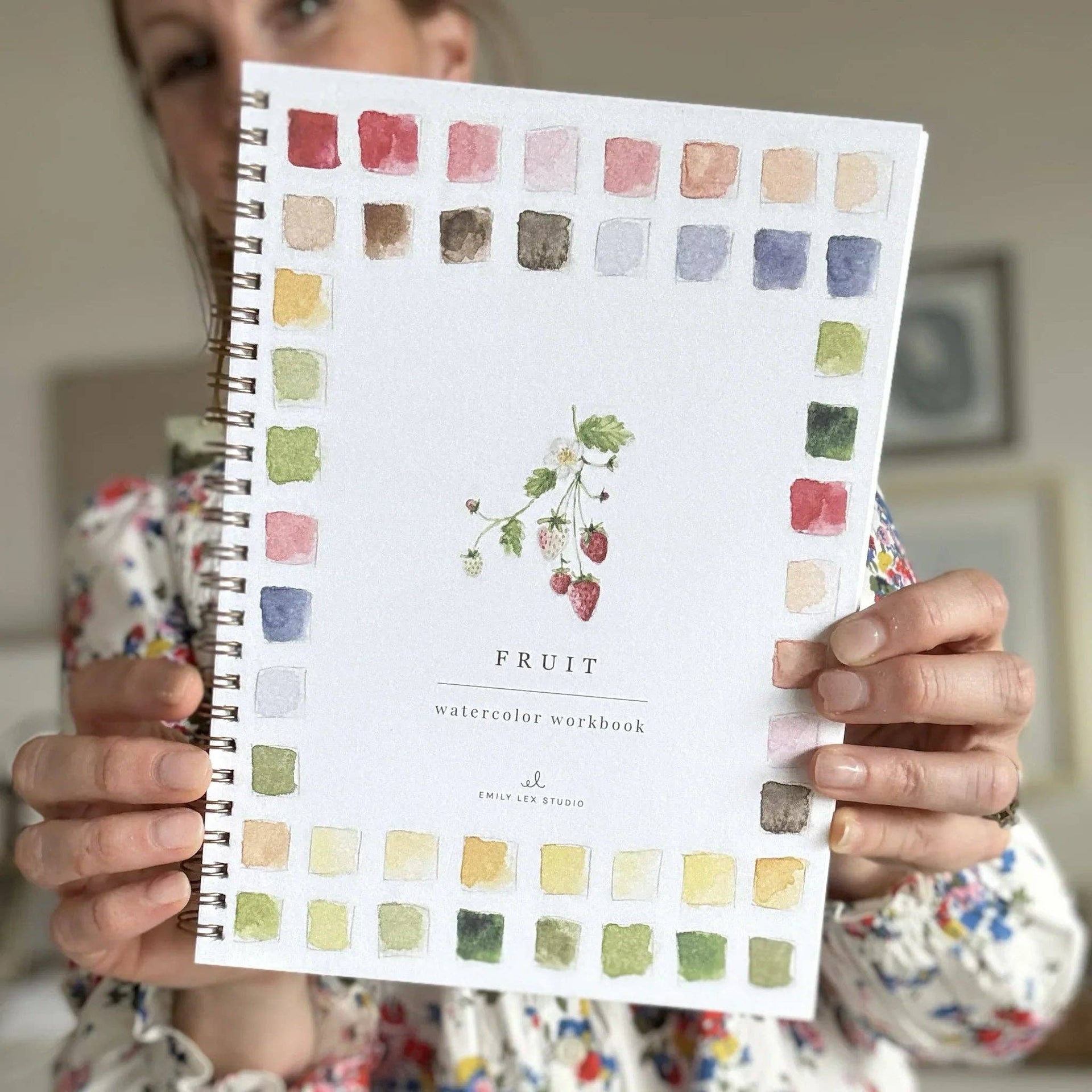 Fruit watercolor workbook emily lex studio