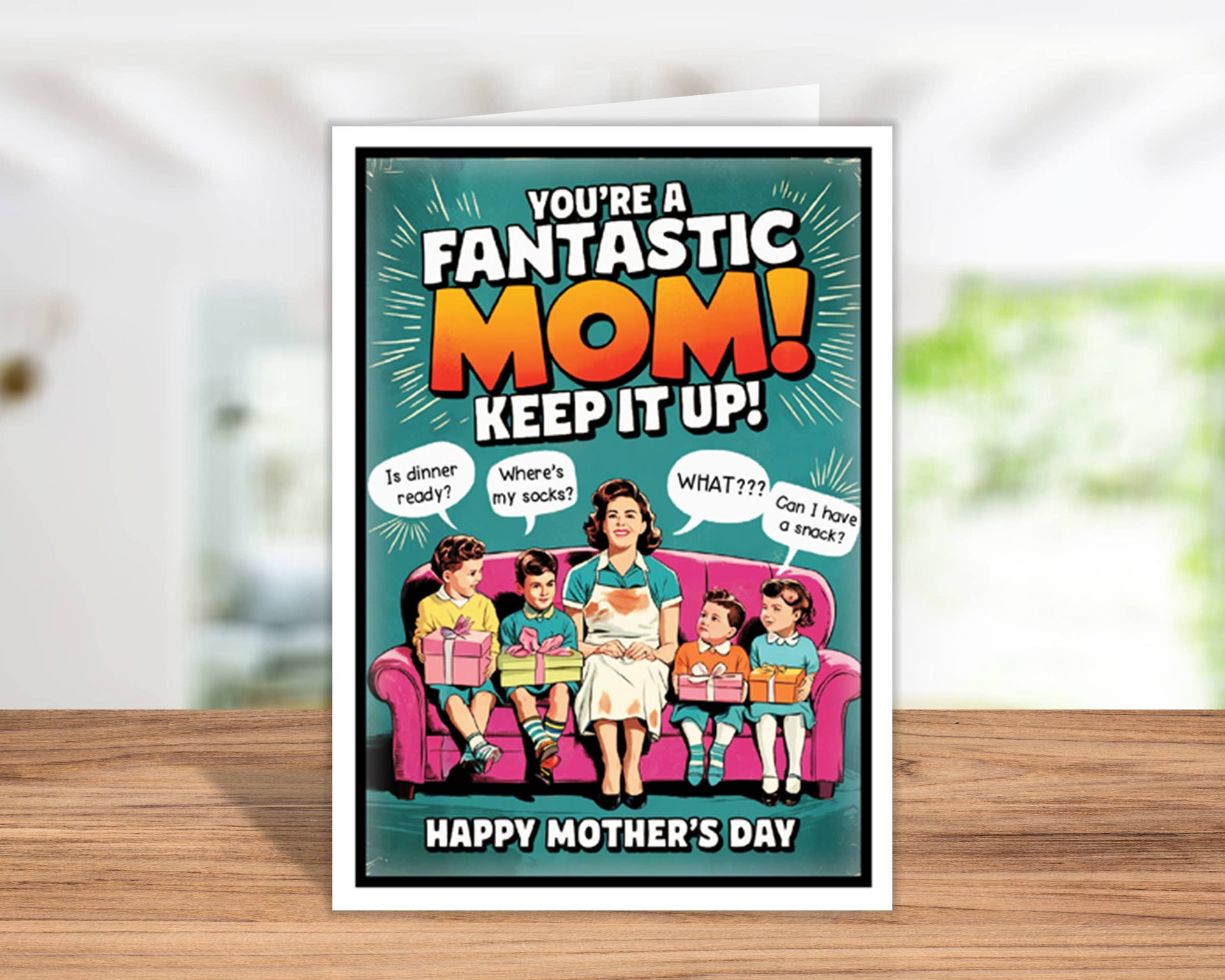 Funny Mothers Day Cards & Display Stand | Mothers Day Gifts: No Katie Doodle | Boutique Greeting Cards & Birthday Gifts