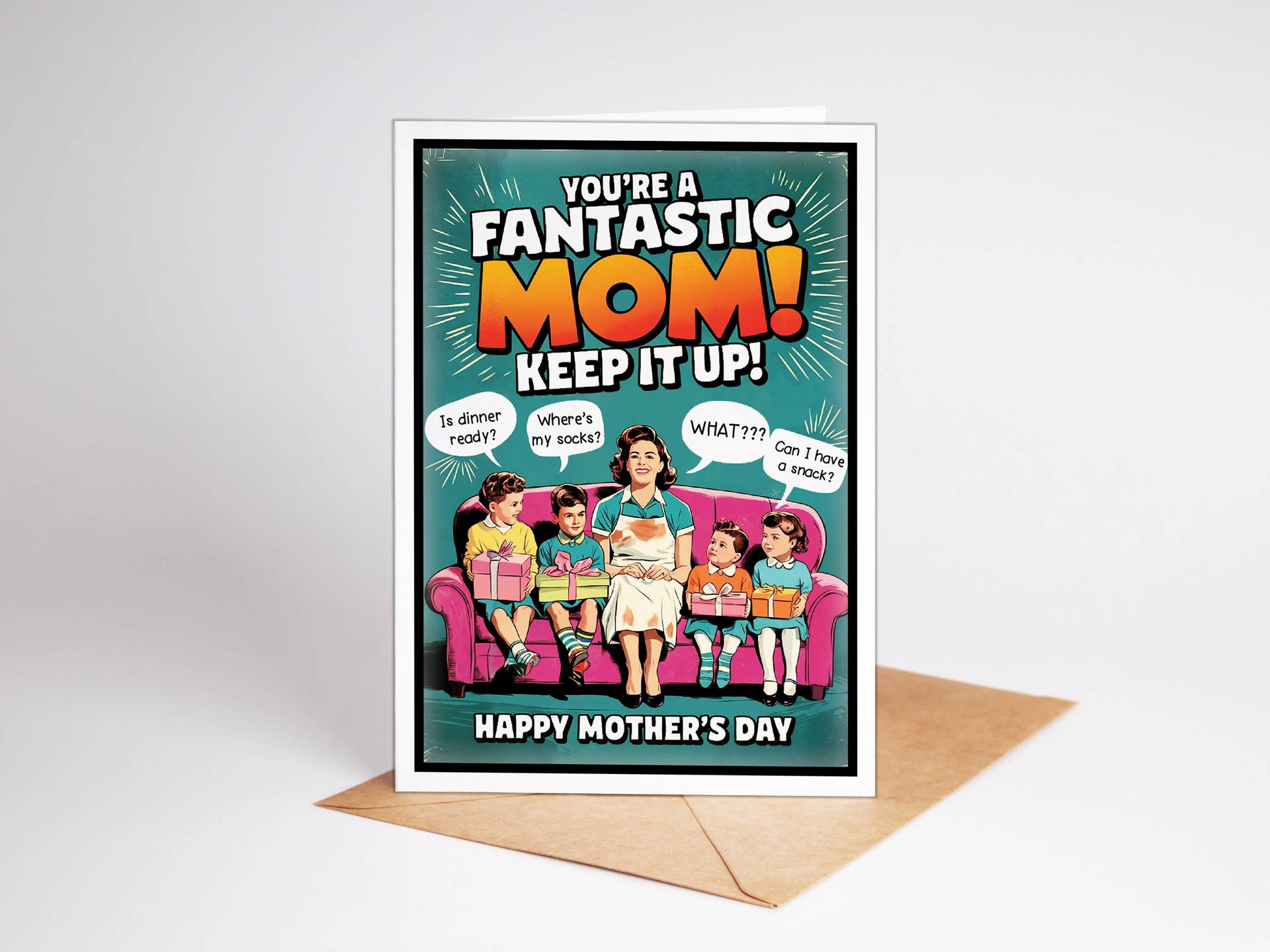 Funny Mothers Day Cards & Display Stand | Mothers Day Gifts: No Katie Doodle | Boutique Greeting Cards & Birthday Gifts