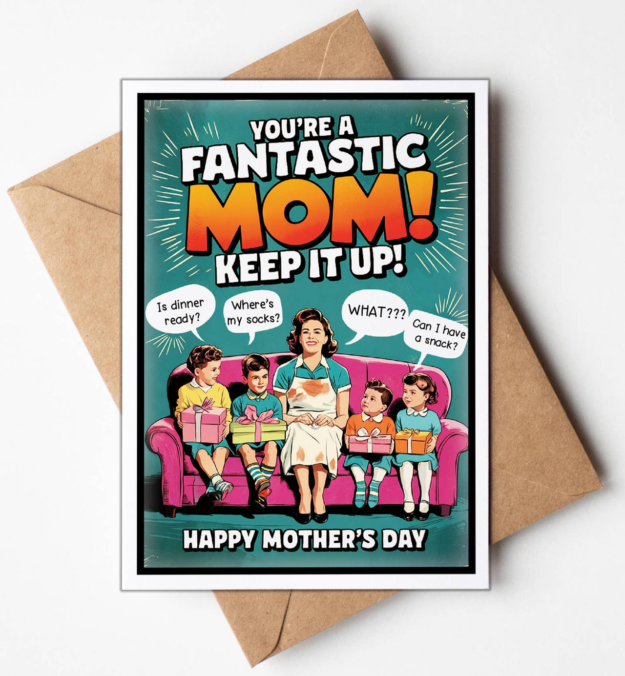 Funny Mothers Day Cards & Display Stand | Mothers Day Gifts: No Katie Doodle | Boutique Greeting Cards & Birthday Gifts