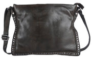 Gabriel Handcrafted Leather Crossbody Bags: Charcoal Latico Leathers