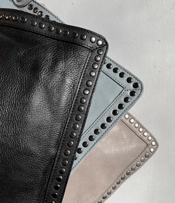 Gabriel Handcrafted Leather Crossbody Bags: Charcoal Latico Leathers
