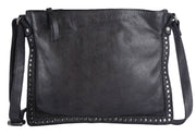 Gabriel Handcrafted Leather Crossbody Bags: Charcoal Latico Leathers