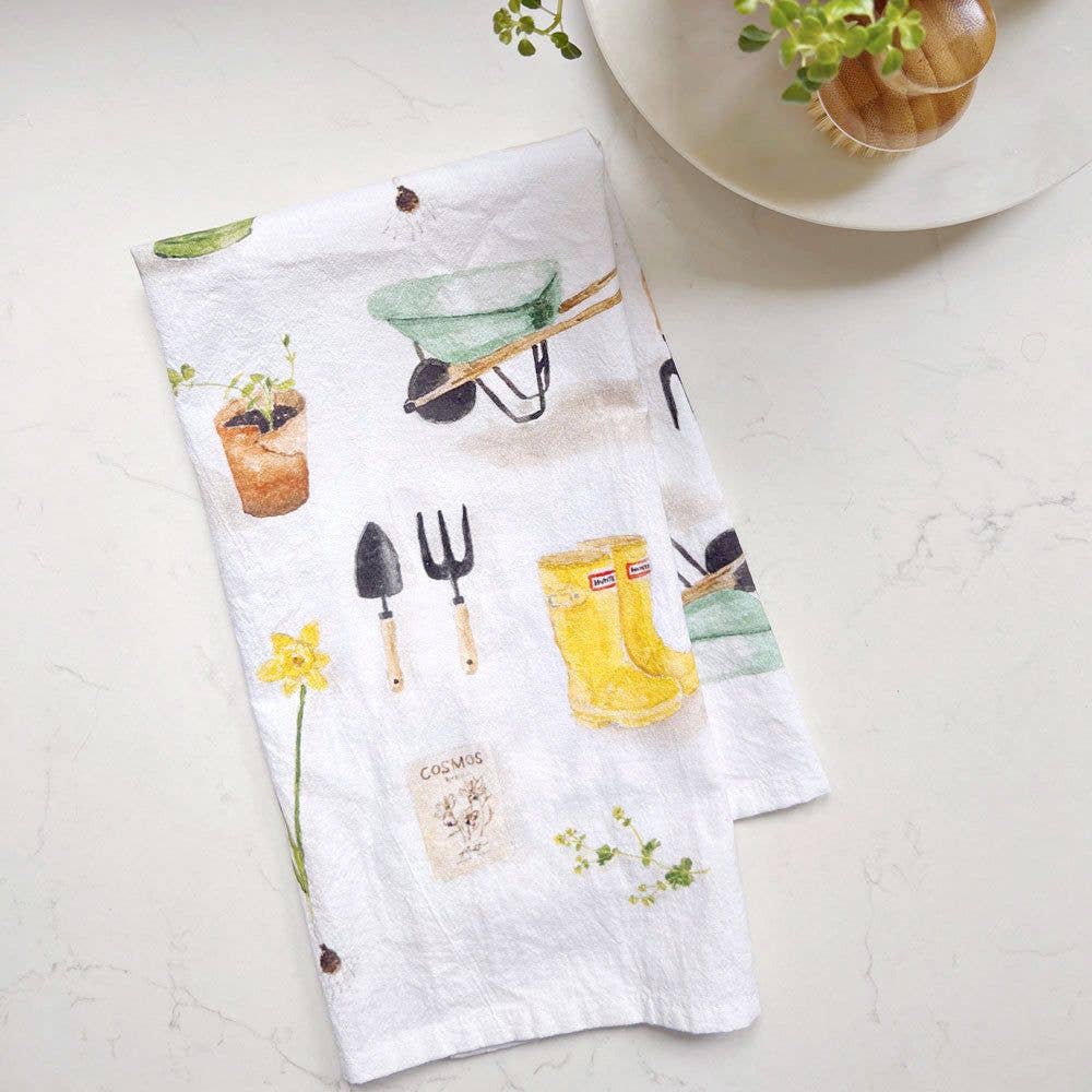 Gardening tea towel emily lex studio