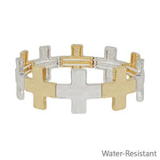 Garner Two-Tone Cross Link Bracelet, Gold and Silver Meghan Browne Accessories