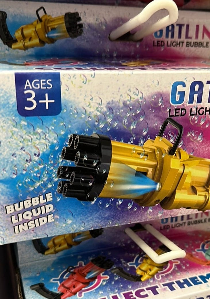 Gatling LED Light Bubble Blaster Mila Wholesale Toys Yellow