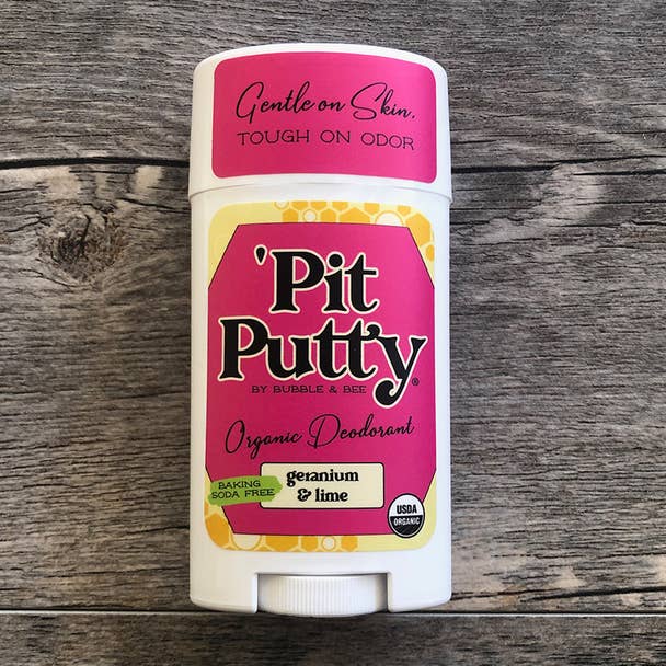 Geranium Lime Pit Putty Certified Organic Deodorant Bubble & Bee Organic