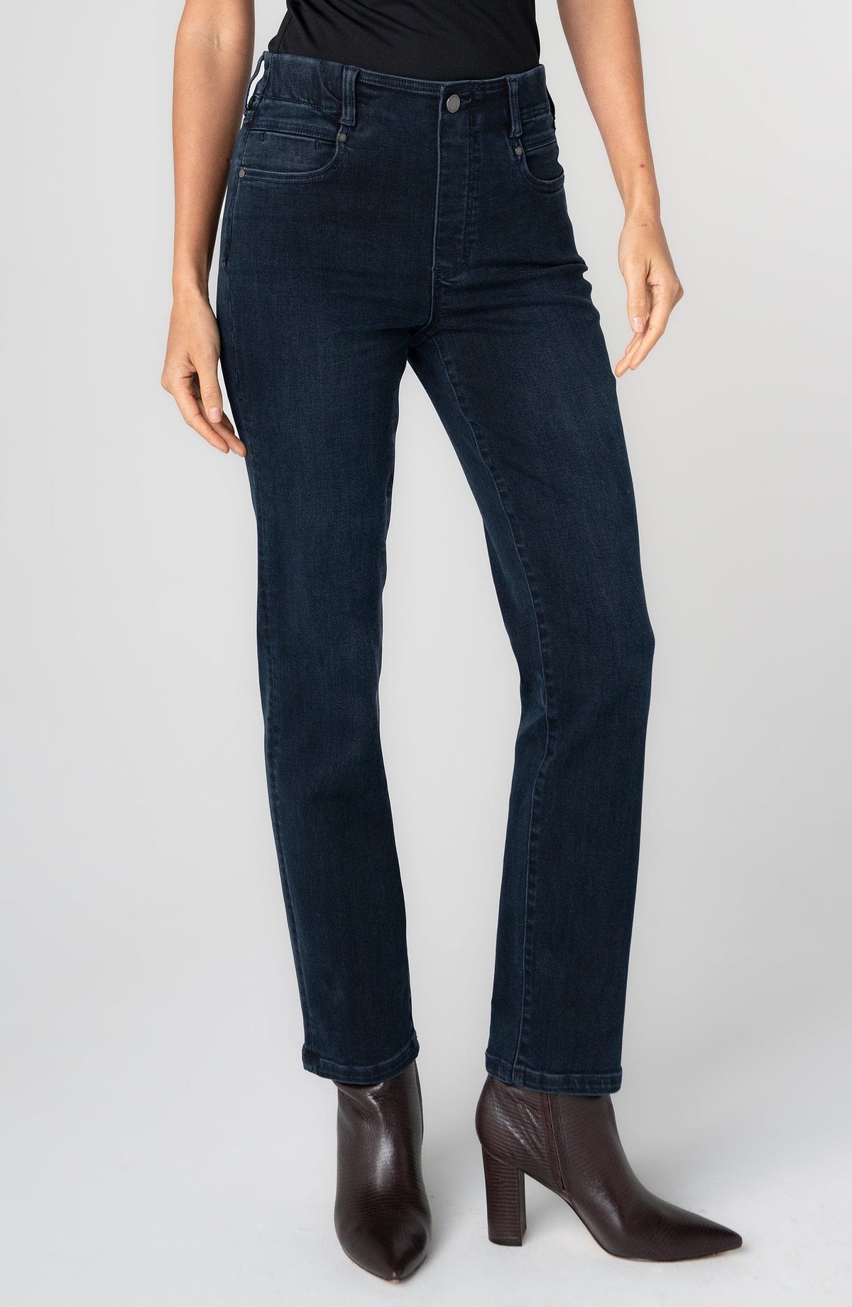 Gia Glider Pull-On Slim 29" Ins, Raven Wing Liverpool Jeans 4