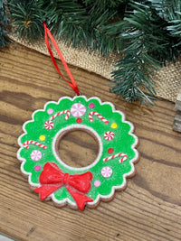 Thumbnail for Gingerbread Ornaments Two's Company Christmas Ornament Wreath