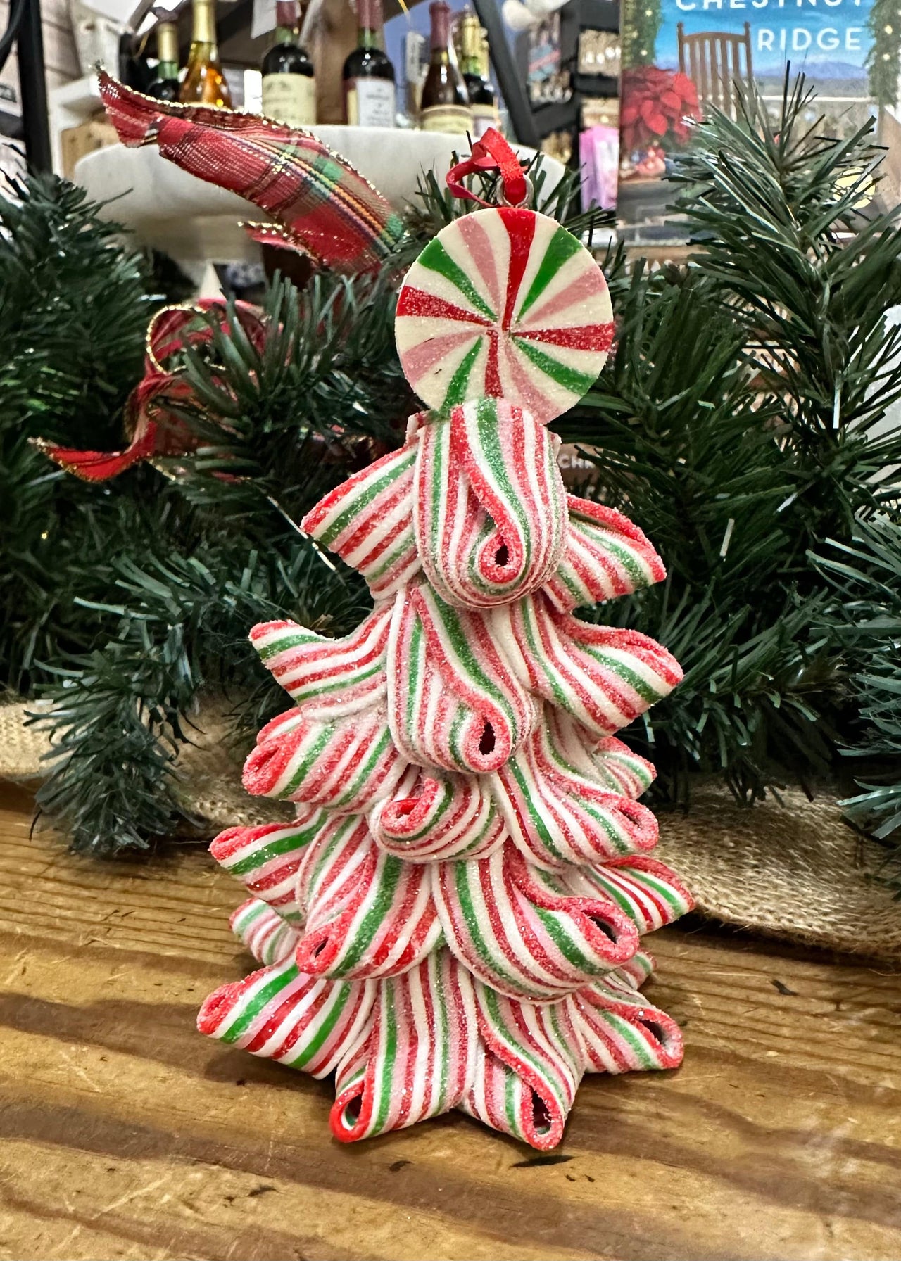 Gingerbread Ornaments Two's Company Christmas Ornament 3D Tree Pink/Green