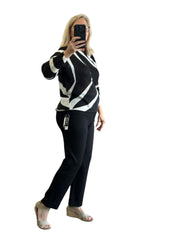 Go Everywhere Best Pant with Roll Cuff, Pockets and Black by Charlie B Charlie B Casual Pant