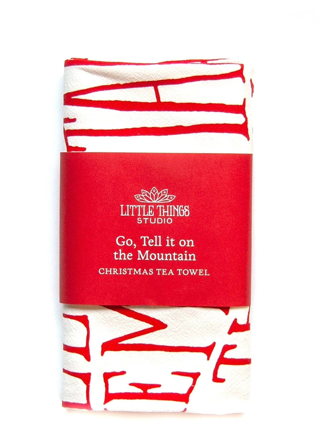 Go Tell It On The Mountain Christmas Tea Towel Little Things Studio