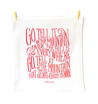 Thumbnail for Go Tell It On The Mountain Christmas Tea Towel Little Things Studio