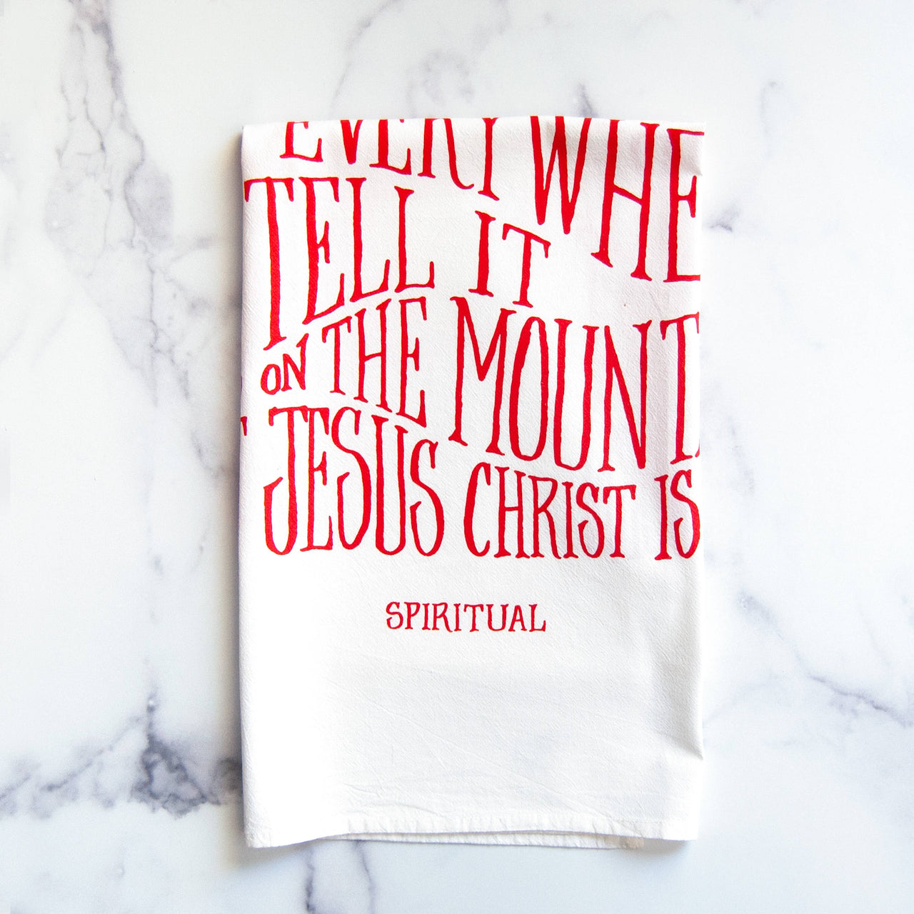 Come Thou Long Expected Jesus Christmas Tea Towel