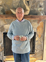 Go-To Fleece Crew Neck, Blue Purnell LLC Men's Clothing