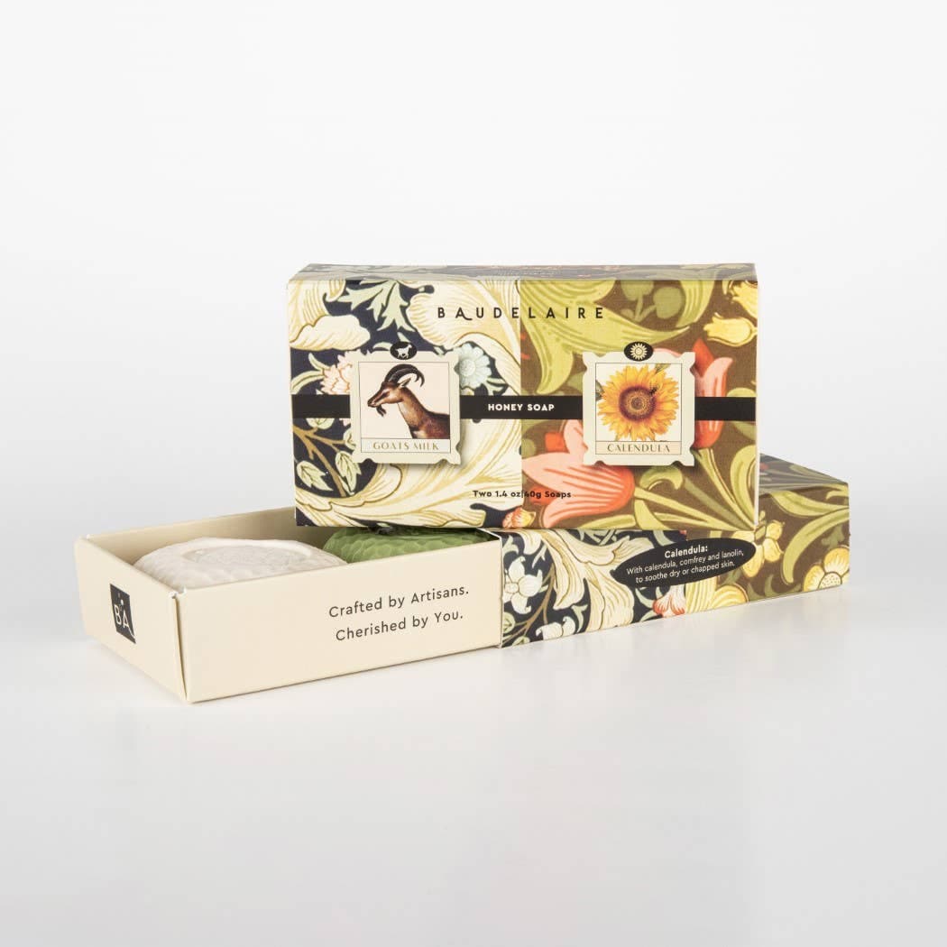 Goats Milk/Calendula Honey Soap 1.4oz - Matchbox Duo Baudelaire