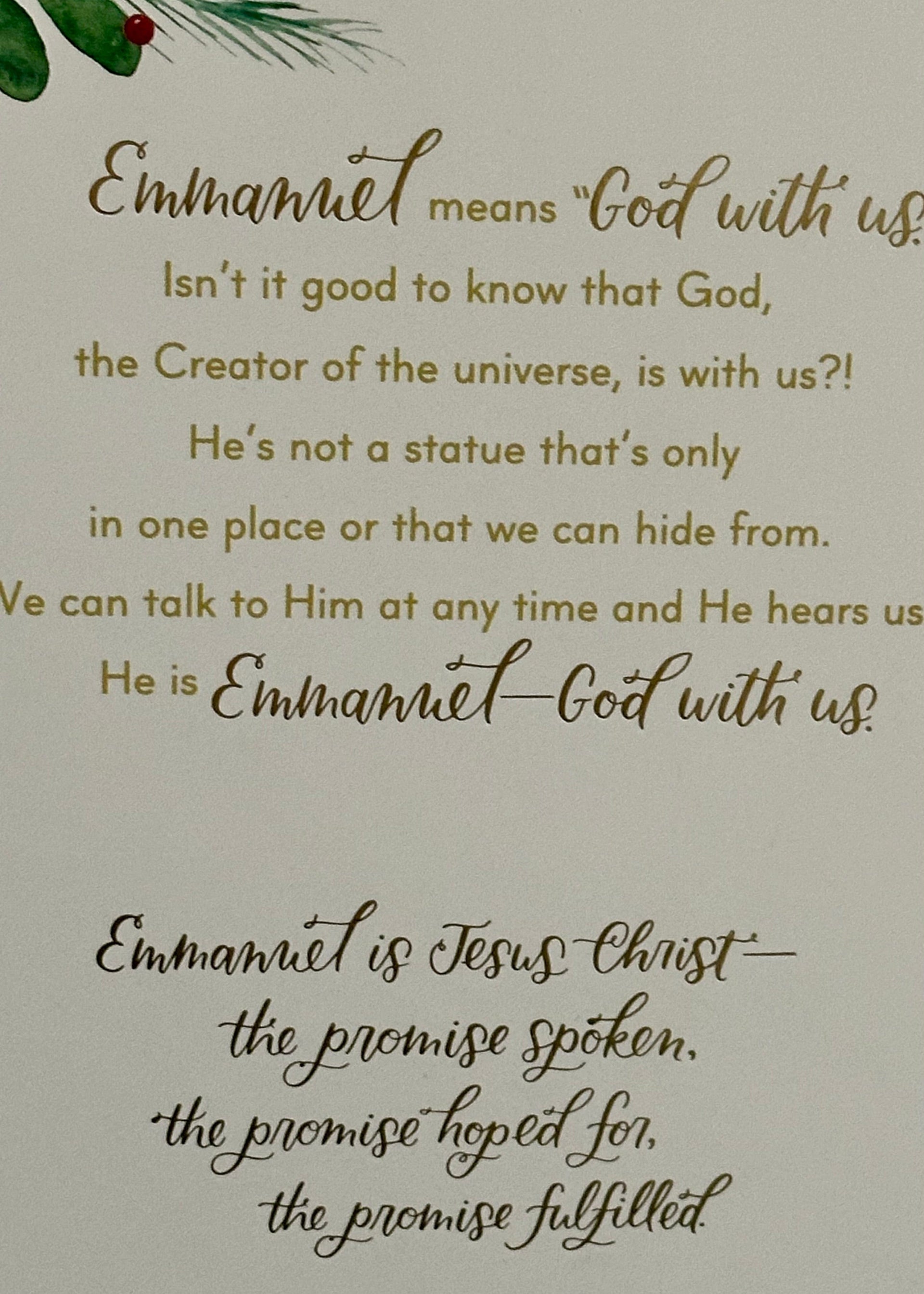 God With Us Advent Ornament Book DaySpring Christmas Ornament