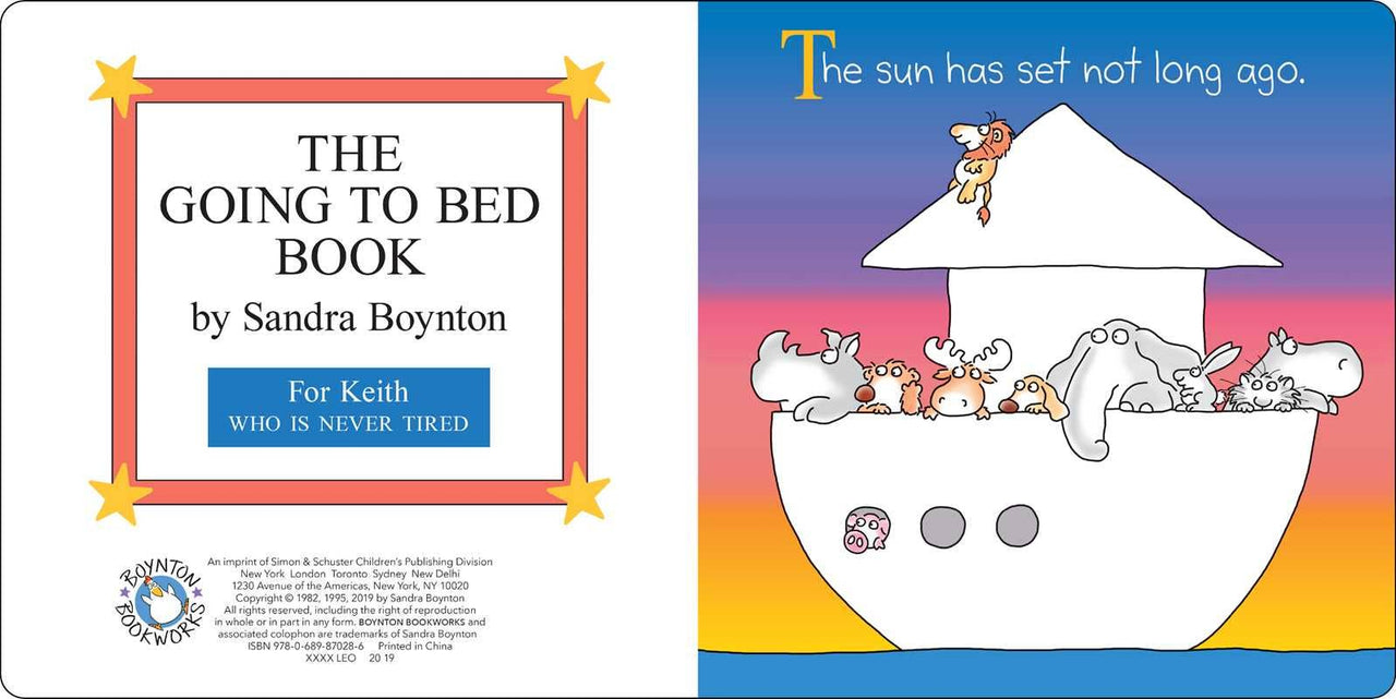 Going to Bed Book by Sandra Boynton: Board Books; 16 pages / English Simon & Schuster