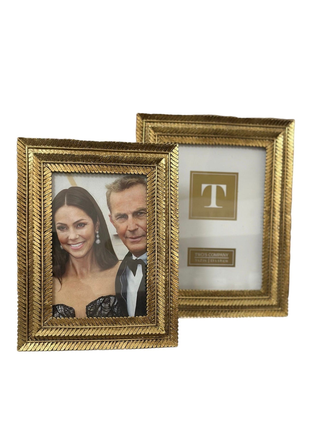 Golden Fern Photo Frames | 2 Sizes Two's Company Picture Frames