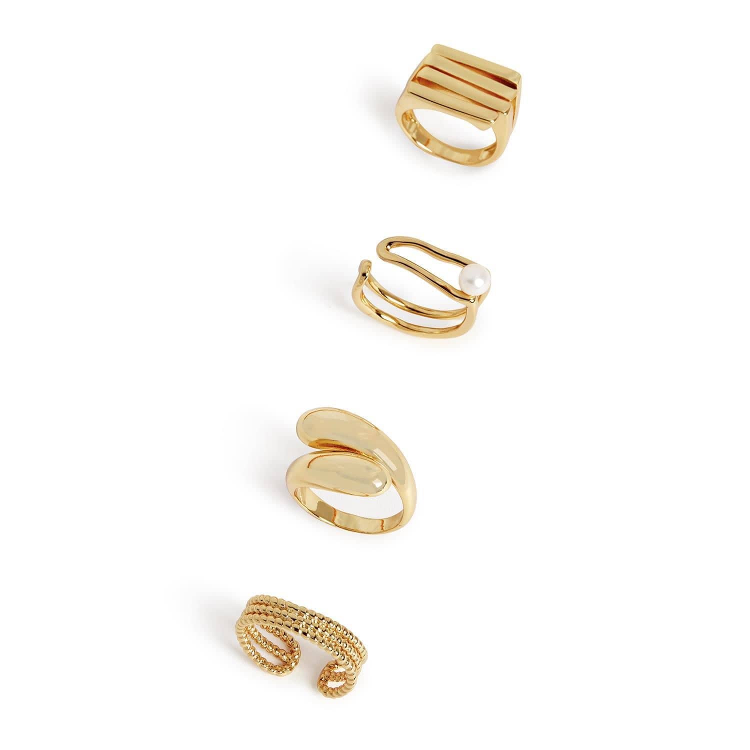 Golden Rings - Adjustable Two's Company ring