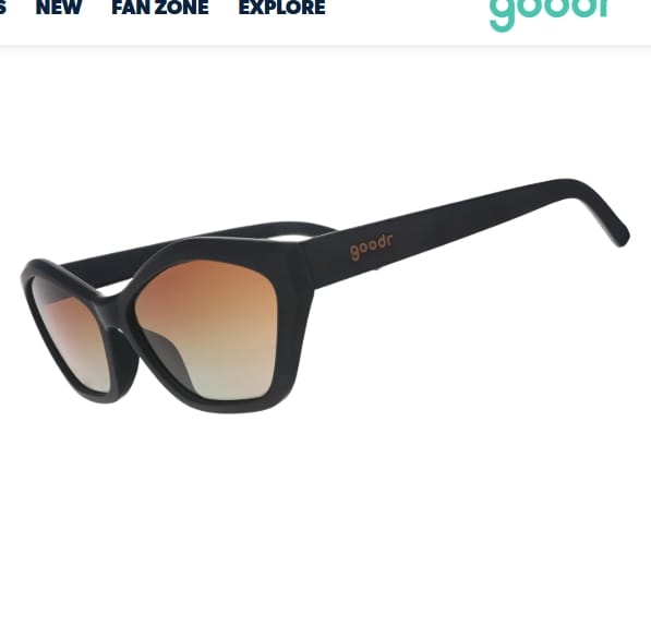 Goodr Sings in Reverb Geometric Cat-Eye Sunglasses, Amber Goodr
