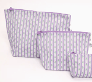 Goosies | 3 Pc Lilac Ribbons Easy Clean Pouch Set Goosies Travel Pouches