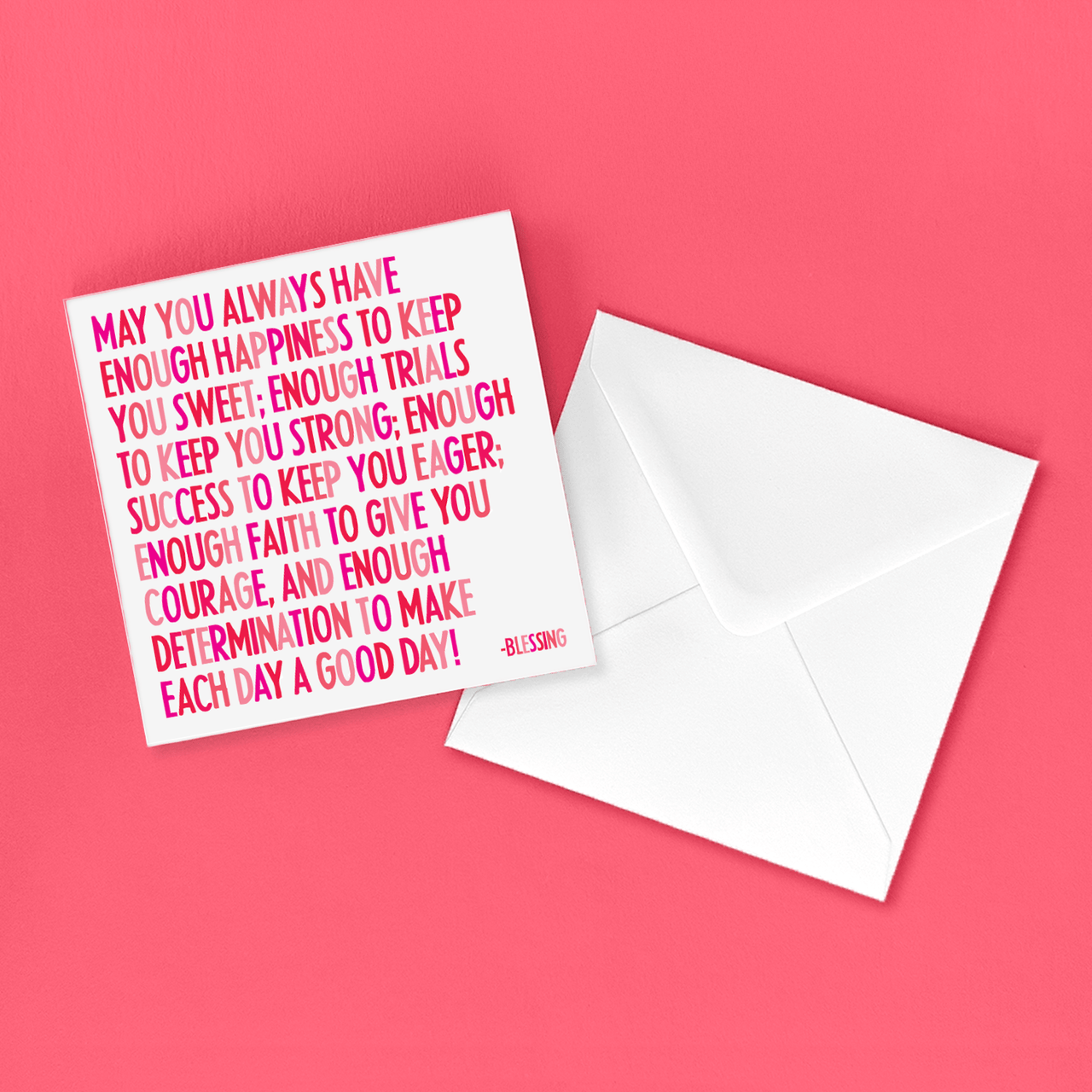 Greeting Card "Always Have Happiness" Encouragement Card Quotable