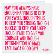 Greeting Card "Always Have Happiness" Encouragement Card Quotable