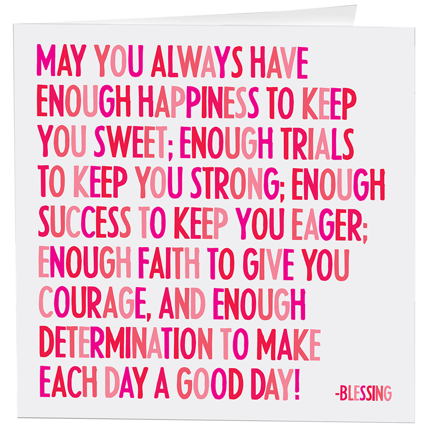 Greeting Card "Always Have Happiness" Encouragement Card Quotable